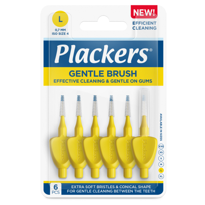 1000020482_Plackers_Gentle_Brush_L_0_7_mm_hammasvaliharja_6_kpl_pakkauskuva_Pakkauskuva20831_jpg