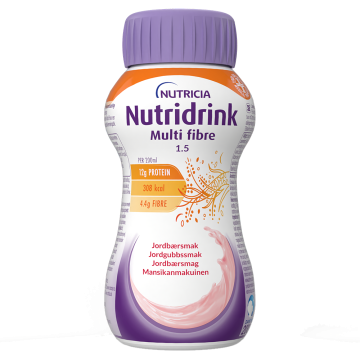 Nutridrink Multi Fibre mansikka 4x200 ml