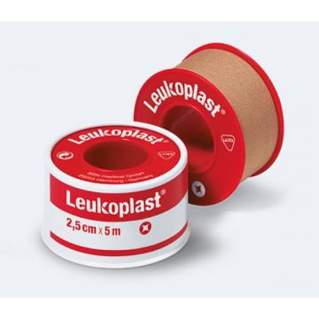 LEUKOPLAST 2,5 CM X 5 M SUOJAKOTELO (01522-00) 1 KPL
