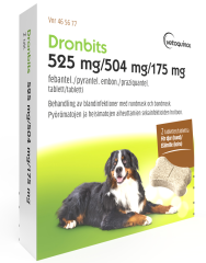 DRONBITS 525/504/175 mg vet tabl 2 fol