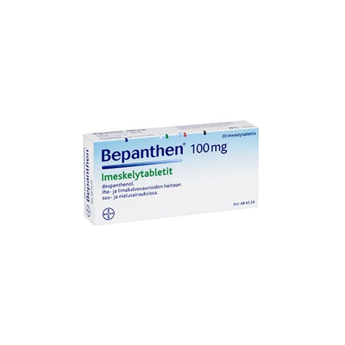1000001579_BEPANTHEN_100_mg_imeskelytabl_20_fol_pakkauskuva_Pakkauskuva4073_jpg